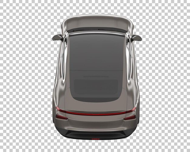 PSD modern car on transparent background. 3d rendering - illustration