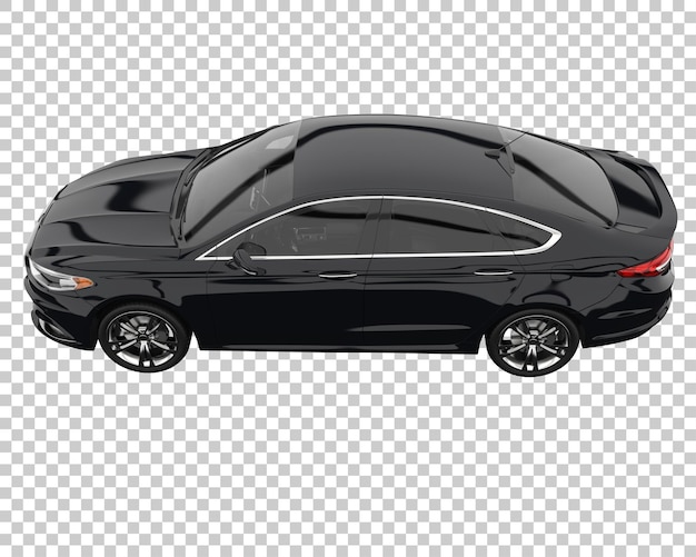 Modern car on transparent background. 3d rendering - illustration