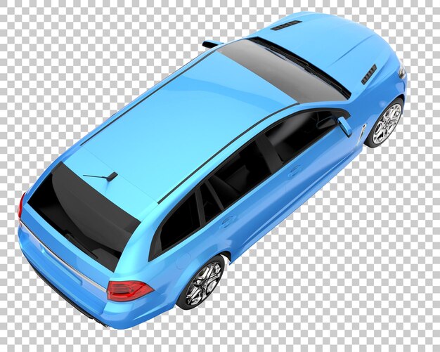 Modern car on transparent background. 3d rendering - illustration