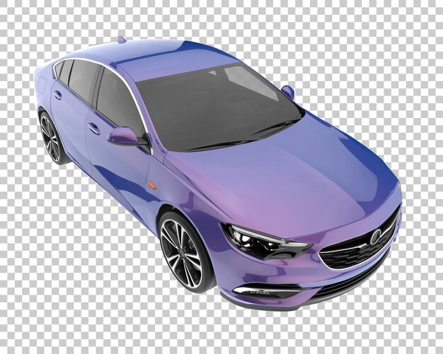 Modern car on transparent background. 3d rendering - illustration