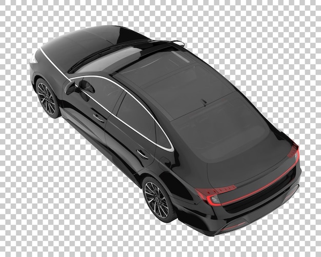 Modern car on transparent background. 3d rendering - illustration