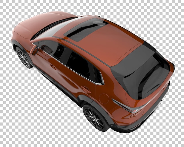 Modern car on transparent background. 3d rendering - illustration