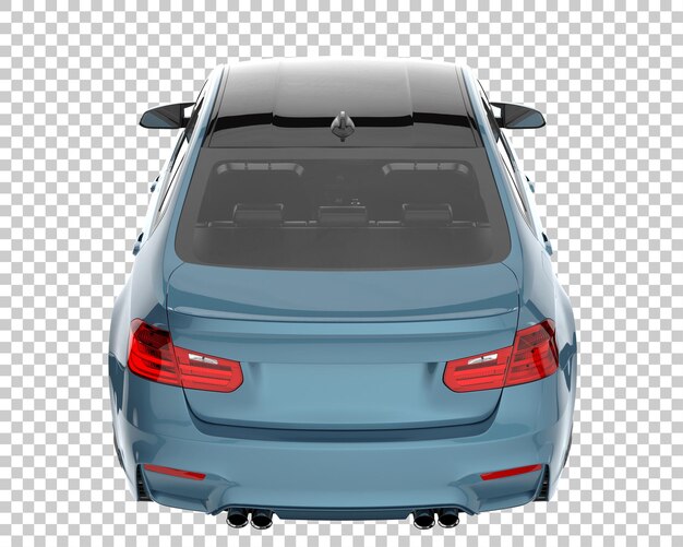 PSD modern car on transparent background. 3d rendering - illustration