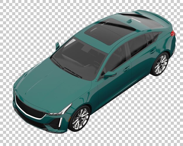 PSD modern car on transparent background. 3d rendering - illustration