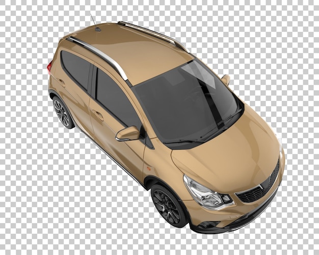 Modern car on transparent background. 3d rendering - illustration