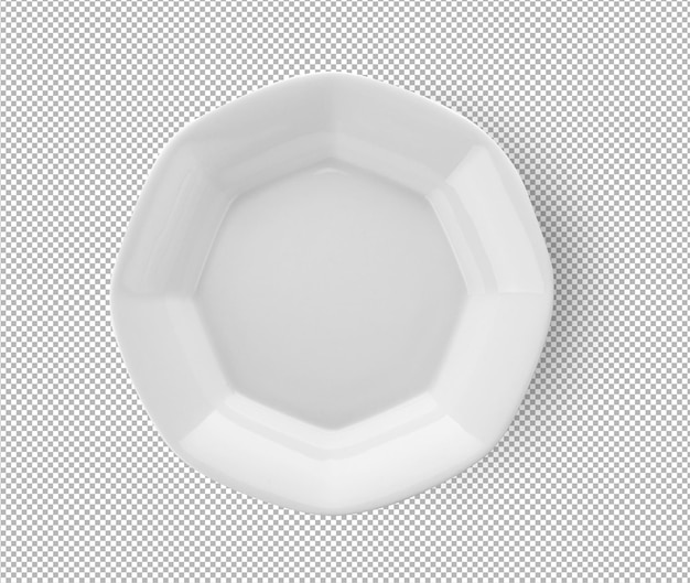Modern ceramic white plate on alpha layer