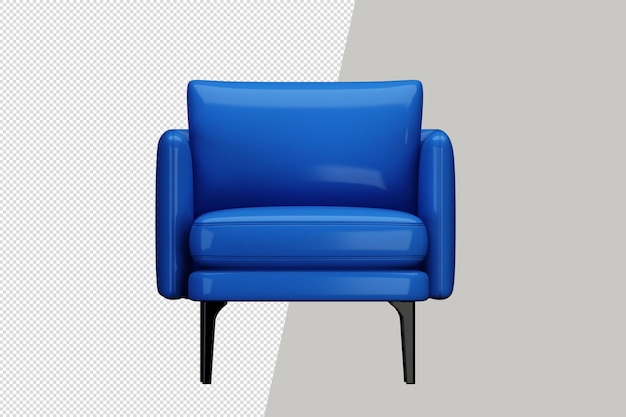 Modern chair in 3d rendering