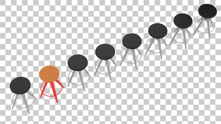 PSD 透明な背景の 3 d レンダリング図に分離されたモダンな椅子