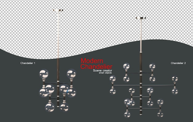 PSD 다양한 스타일의 현대 샹들리에
