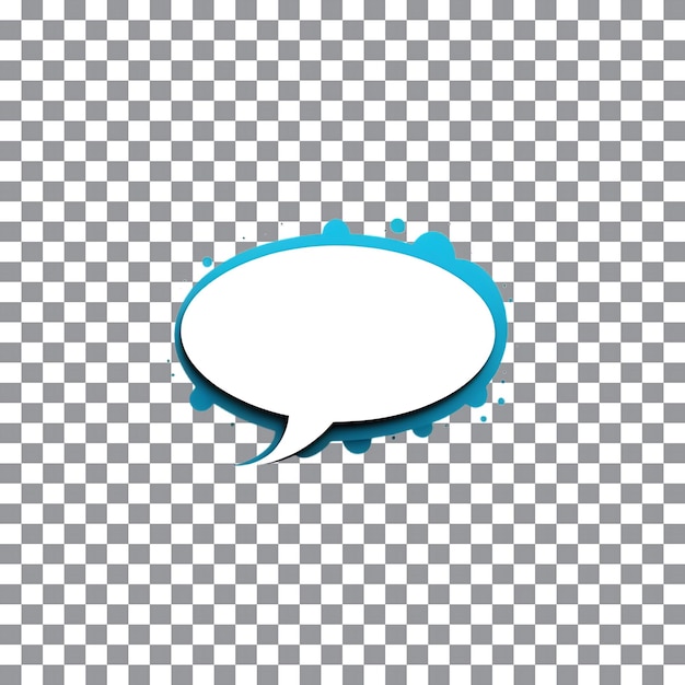 modern chat speech bubble icon on transparent background