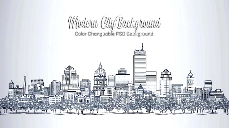 PSD modern city art hd background in psd and jpeg format