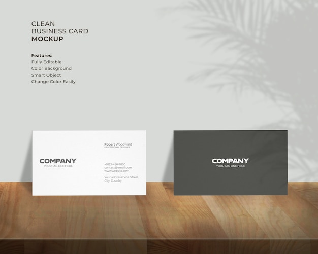 Modern and clean business card mockup