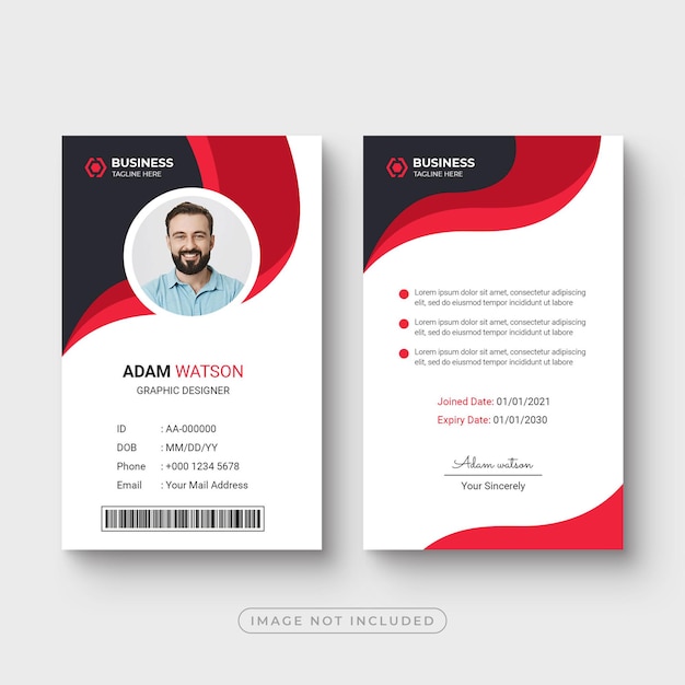 modern and clean business id card templae
