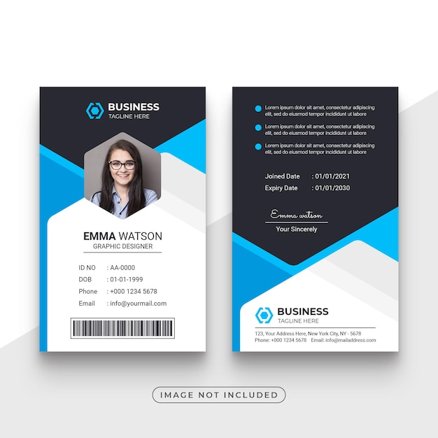 Modern and clean business id card template