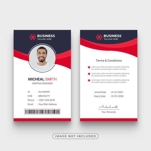 PSD modern and clean business id card template