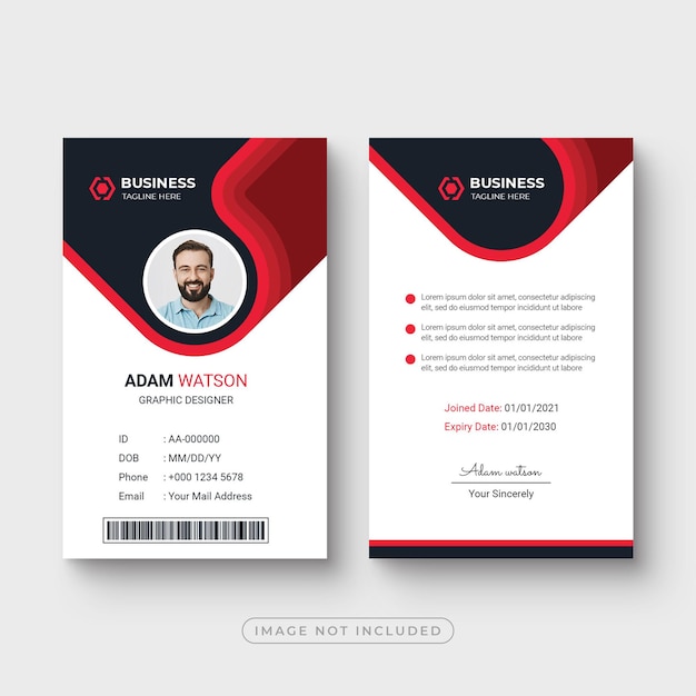 Modern and clean business id card template