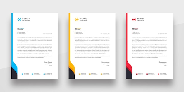 Modern and clean business letterhead template