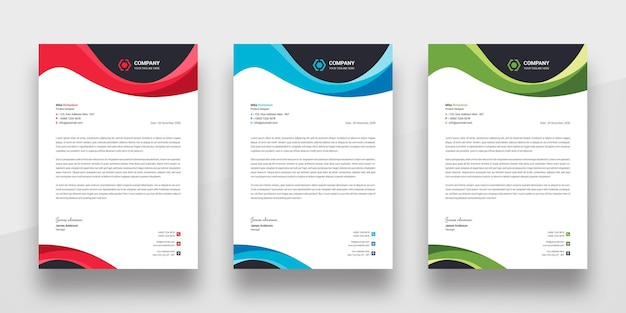 PSD modern and clean business letterhead template