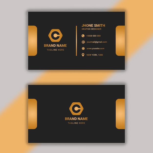 Modern clean and corporate business card template