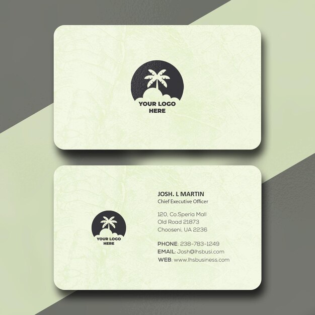 Modern and clean editable business card template