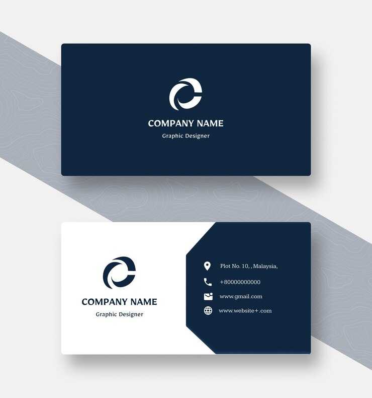 PSD modern and clean professional business card mockup