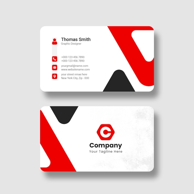 PSD modern and clean professional business card template