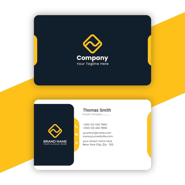 Modern and clean professional business card template