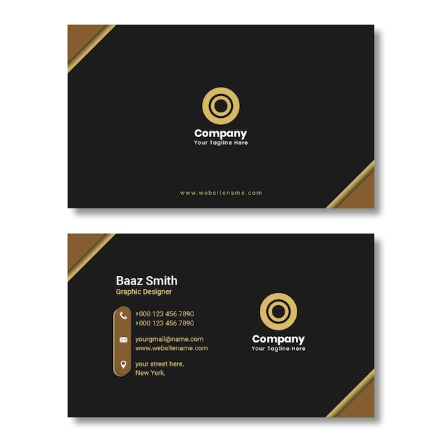 PSD modern and clean professional business card template