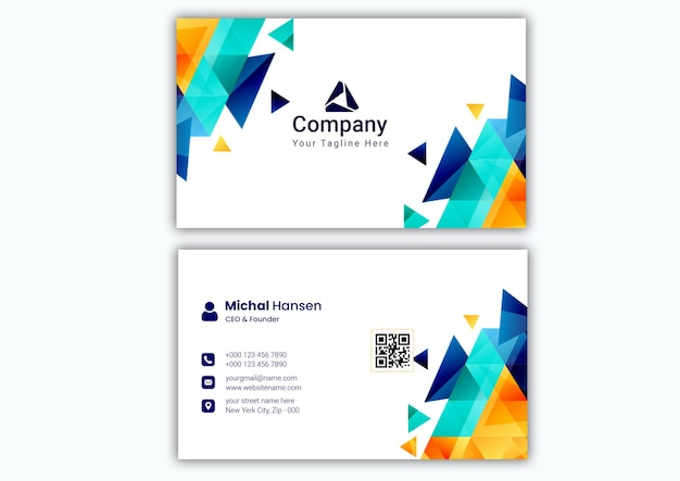 PSD modern and clean professional business card template