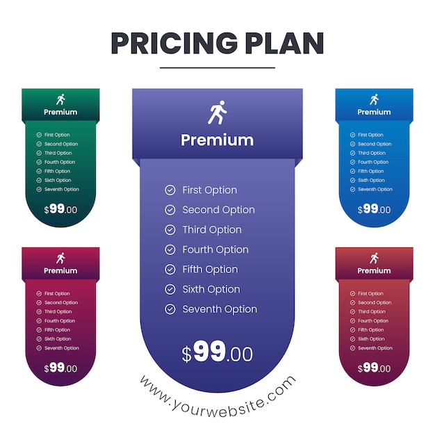 PSD modern and clean website price table template