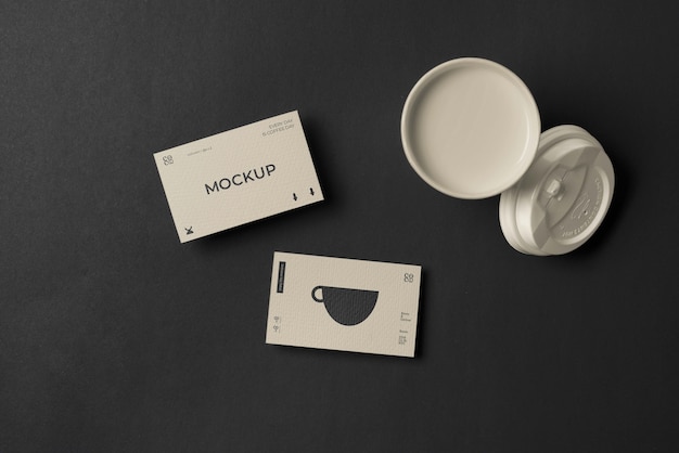 PSD modern coffee package branding mock-up