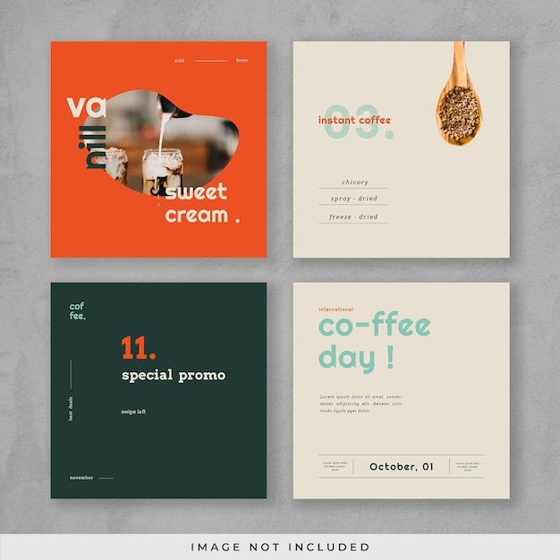 PSD modern coffee shop instagram post