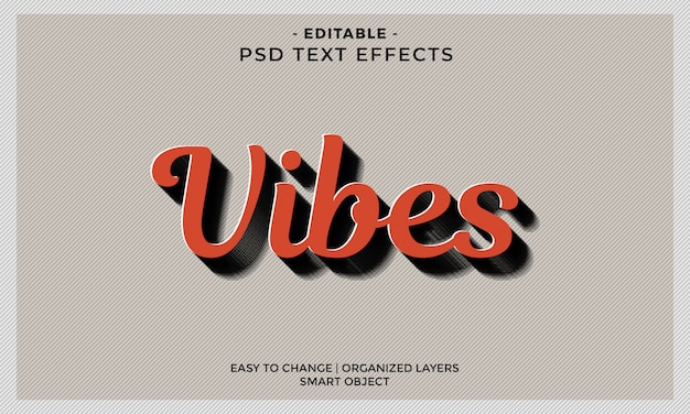 Modern colorful Cool Vibes text effect