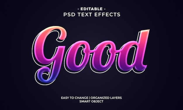 Modern colorful Glossy Good text effect