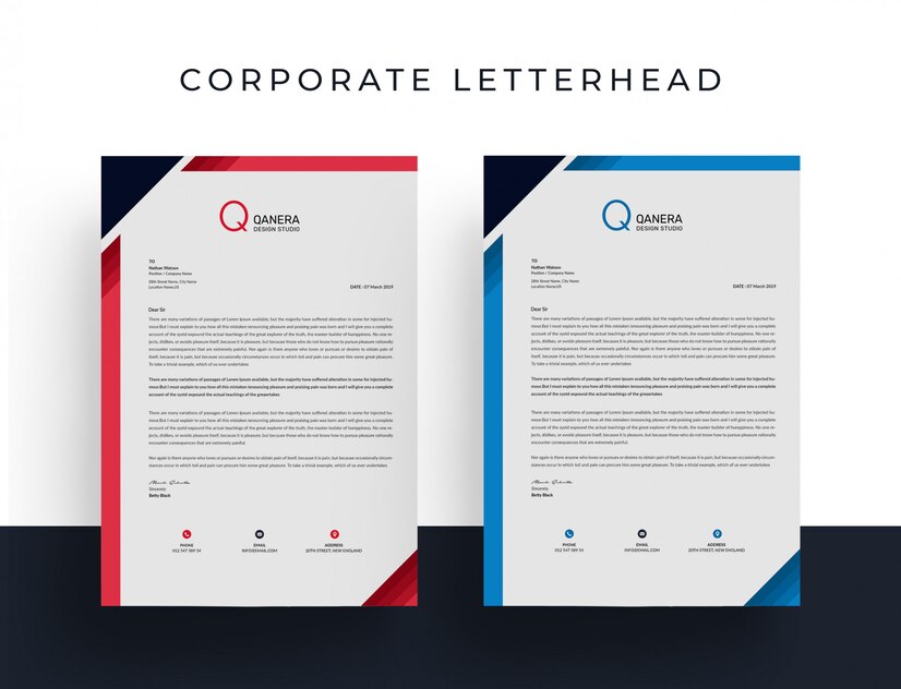 Premium PSD | Modern company letterhead template