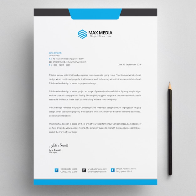 Modern company letterhead