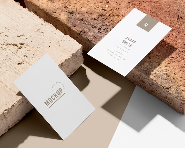 PSD modern composition of mock-up business card