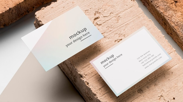 Modern composition of mock-up business card