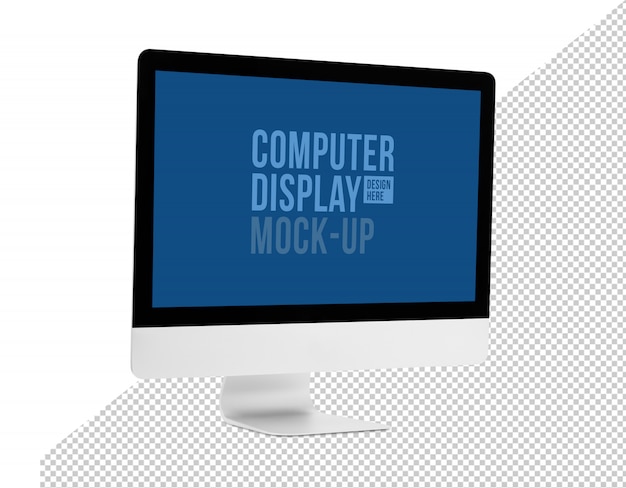 Modern computer desktop with screen mockup