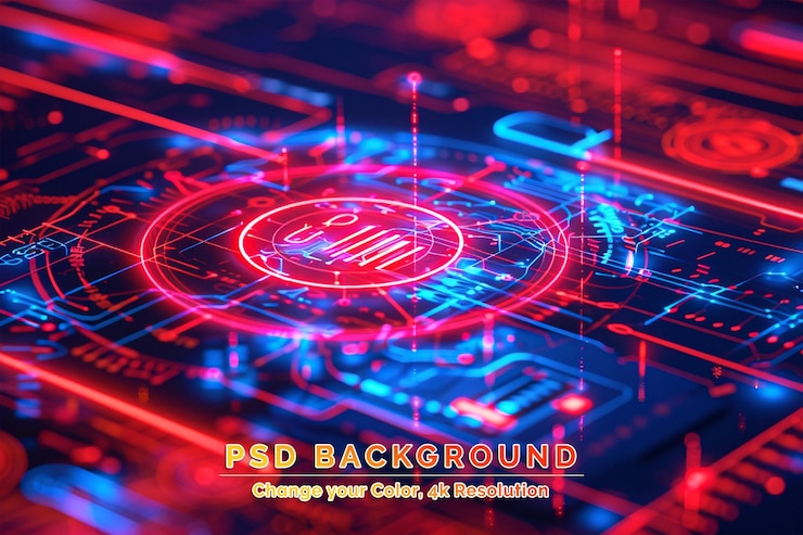 PSD modern connection technologies background