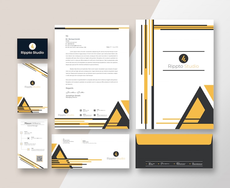 PSD modern corporate branding identity template