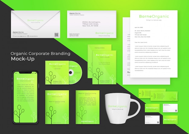 PSD modern corporate branding mock up