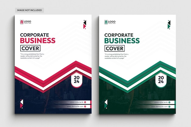 PSD modern corporate business annual book cover template