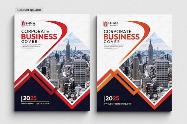 PSD Современный шаблон обложки корпоративной бизнес-книги