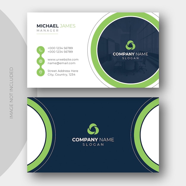 PSD modern corporate business card design template