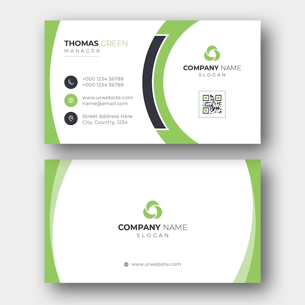 PSD modern corporate business card design template