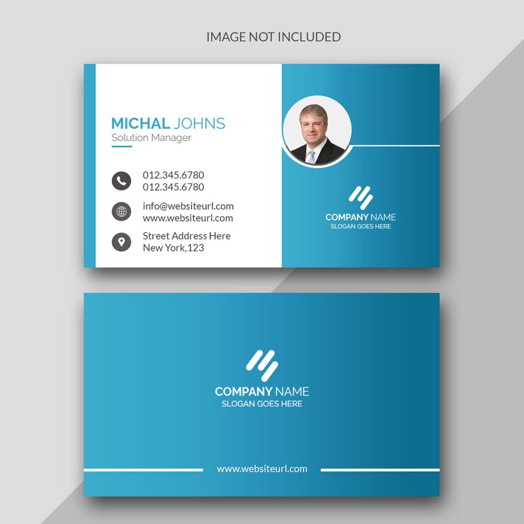 PSD modern corporate business card template