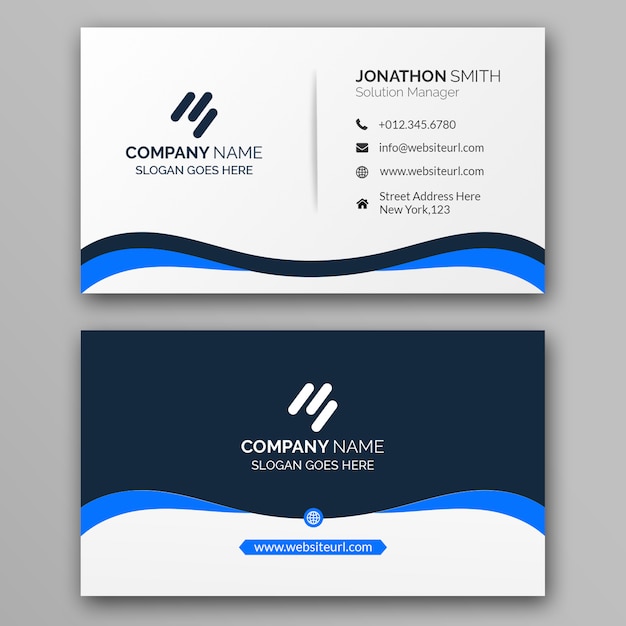 Modern corporate business card template