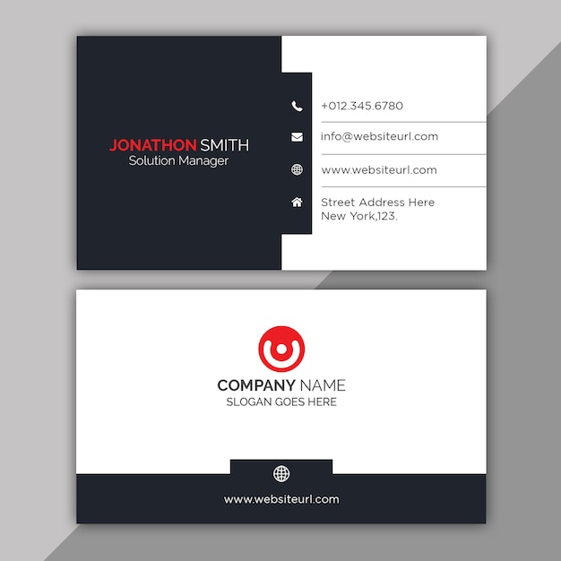 Modern corporate business card template