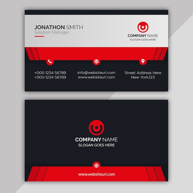 Modern corporate business card template